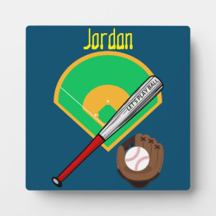 "Laten we bal spelen" Baseball Fotoplaat