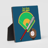 "Laten we bal spelen" Baseball Fotoplaat (Voorkant)