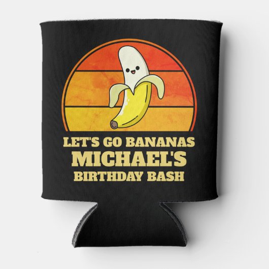 Laten we Bananas Birthday gaan Blikjeskoeler (Voorkant)