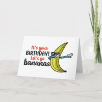 Laten we Bananas Funny Birthday gaan