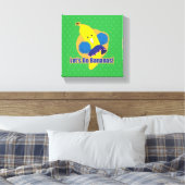 Laten we Bananas gaan! Canvas Afdruk (Insitu (Slaapkamer))