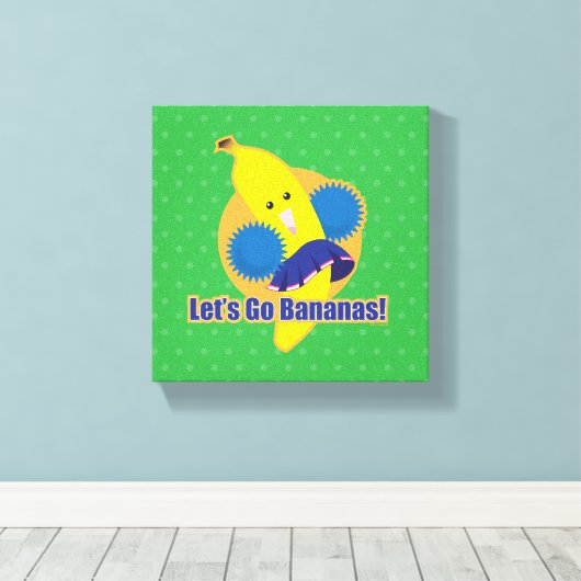 Laten we Bananas gaan! Canvas Afdruk (Insitu (Houten vloer))