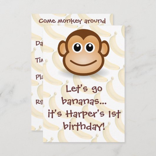 Laten we Bananas gaan Kaart (Voorkant / Achterkant)