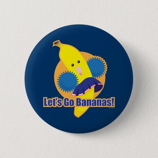 Laten we Bananas gaan! Ronde Button 5,7 Cm (Voorkant)