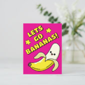 Laten we Bananen Gaan! Briefkaart (Staand voorkant)