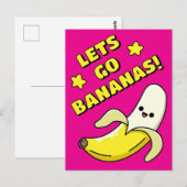 Laten we Bananen Gaan! Briefkaart (Voorkant / Achterkant)