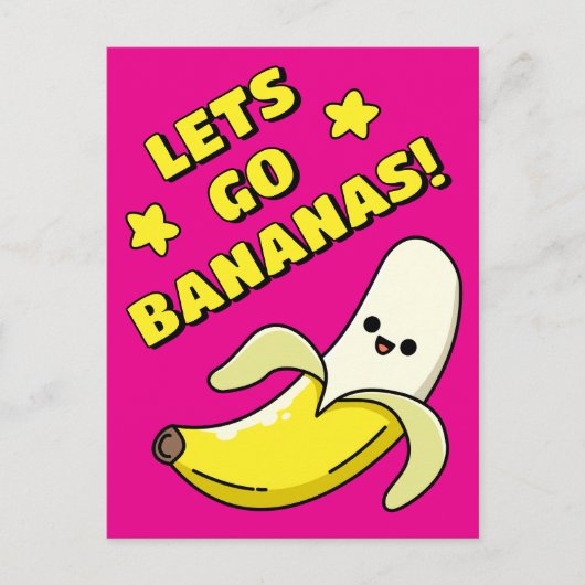 Laten we Bananen Gaan! Briefkaart (Voorkant)
