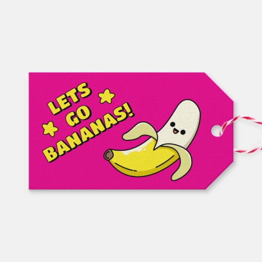 Laten we Bananen Gaan! Cadeaulabel (Voorkant (Horizontaal))