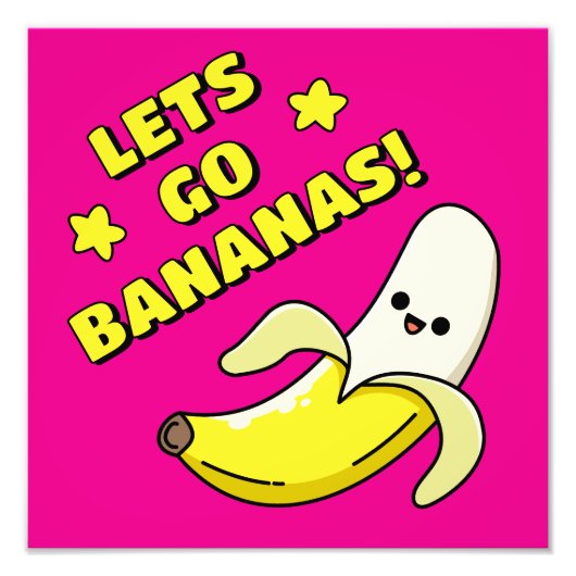 Laten we Bananen Gaan! Foto Afdruk (Voorkant)