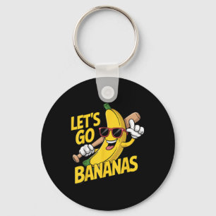 Laten we Bananen Gaan Funny Banaanliefhebber Sleutelhanger