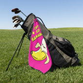 Laten we Bananen Gaan! Golfhanddoek (Groen)