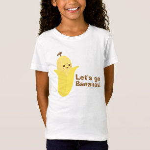 Laten we Bananen gaan met Cute en Happy Banana T-shirt