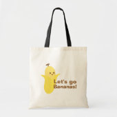 Laten we Bananen gaan met deze schattige en gelukk Tote Bag (Voorkant)