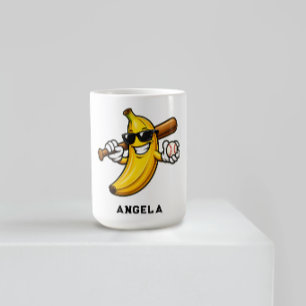 Laten we Bananen Retro Honkbal Banaan Grappig Koffiemok
