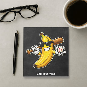 Laten we Bananen Retro Honkbal Banaan Grappig Notitieblok