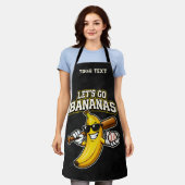 Laten we Bananen Retro Honkbal Banaan Grappig Schort (Gedragen)