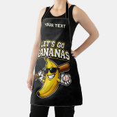 Laten we Bananen Retro Honkbal Banaan Grappig Schort (Insitu)