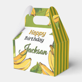 Laten we Bananen Verjaardag 4"w x 2.5"l x 5"h Bedankdoosjes