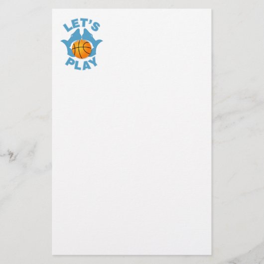 Laten we basketbal spelen briefpapier (Voorkant)