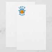 Laten we basketbal spelen briefpapier (Voorkant / Achterkant)