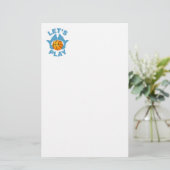 Laten we basketbal spelen briefpapier (Staand voorkant)