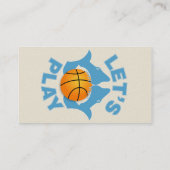 Laten we basketbal spelen visitekaartje (Achterkant)