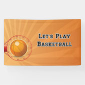 Laten we basketbalbanner spelen spandoek (Horizontaal)