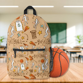 Laten we Basketballen Bedrukte Rugzak