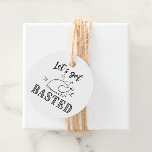 Laten we Basted Thanksgiving nemen Bedankjes Labels (In situ)