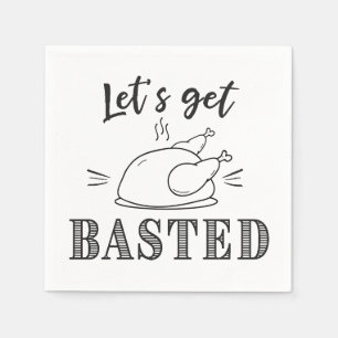 Laten we Basted Thanksgiving servetten halen