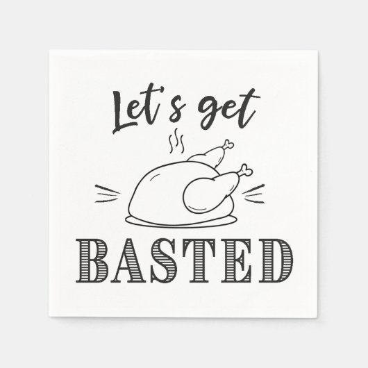 Laten we Basted Thanksgiving servetten halen (Voorkant)