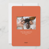 Laten we Batty Halloween Bats Foto Card halen Feestdagenkaart (Achterkant)