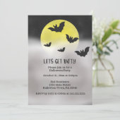Laten we Batty Halloween feestje nemen Kaart (Staand voorkant)