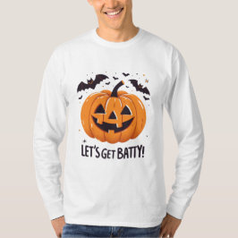 Laten we Batty Halloween Pumpkin pakken T-shirt