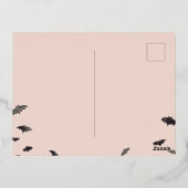 Laten we Batty pakken! Halloween Bats Folie Feestdagen Briefkaart (Achterkant)