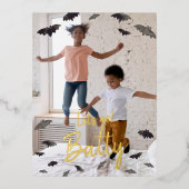 Laten we Batty pakken! Halloween Bats Folie Feestdagen Briefkaart (Voorkant)