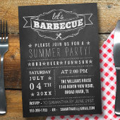 Laten we BBQ! Chalkboard Typography Summer Party Kaart