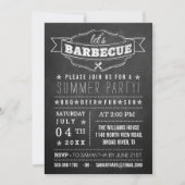 Laten we BBQ! Chalkboard Typography Summer Party Kaart (Voorkant)