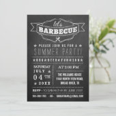 Laten we BBQ! Chalkboard Typography Summer Party Kaart (Staand voorkant)