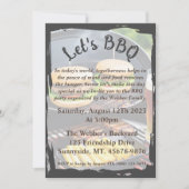 Laten we BBQ Flat Invitation 5x7 Kaart (Voorkant)