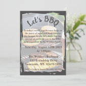 Laten we BBQ Flat Invitation 5x7 Kaart (Staand voorkant)