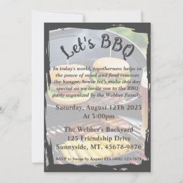 Laten we BBQ Flat Invitation 5x7 Kaart