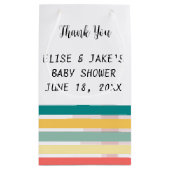 Laten we Beachy Baby shower cadeau / gunstzak krij Klein Cadeauzakje (Achterkant)