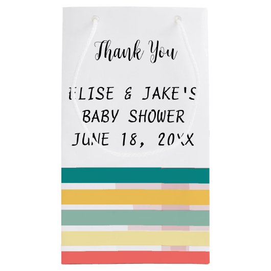 Laten we Beachy Baby shower cadeau / gunstzak krij Klein Cadeauzakje (Achterkant)