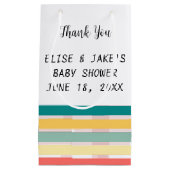 Laten we Beachy Baby shower cadeau / gunstzak krij Klein Cadeauzakje (Voorkant)