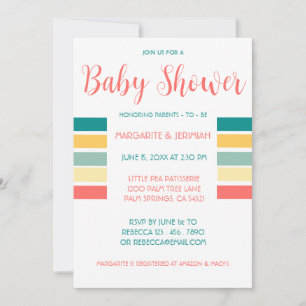 Laten we Beachy Baby shower Invitation nemen Kaart