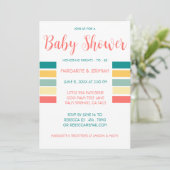 Laten we Beachy Baby shower Invitation nemen Kaart (Staand voorkant)