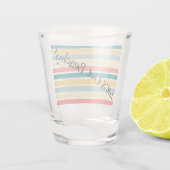Laten we Beachy halen Shot Glas (Achterkant)