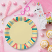 Laten we Beachy veelkleurig krijgen Papieren Bordje (Feest)