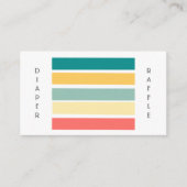 Laten we Beachy veelkleurige luier Raffle Informatiekaartje (Voorkant)